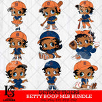 Detroit Tigers  Betty Boop MLB Bundle 9 SVG Eps Dxf Png File, Bundle MLB svg, Digital Download, Instant Download