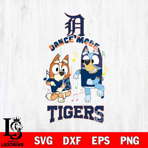 Detroit Tigers Bluey Bingo Svg Eps Dxf Png File, MLB svg, Digital Download, Instant Download