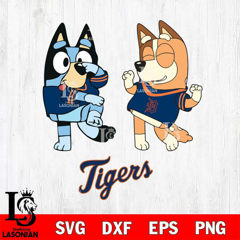 Detroit Tigers Bluey Chilli Sport Svg Eps Dxf Png File, Digital Download, Instant Download