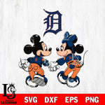 Detroit Tigers Fan Minnie And Mickey Love Svg Eps Dxf Png File, Digital Download, Instant Download