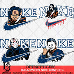 Detroit Tigers Halloween Nike MLB Bundle 4 Svg Eps Dxf Png File, Digital Download, Instant Download