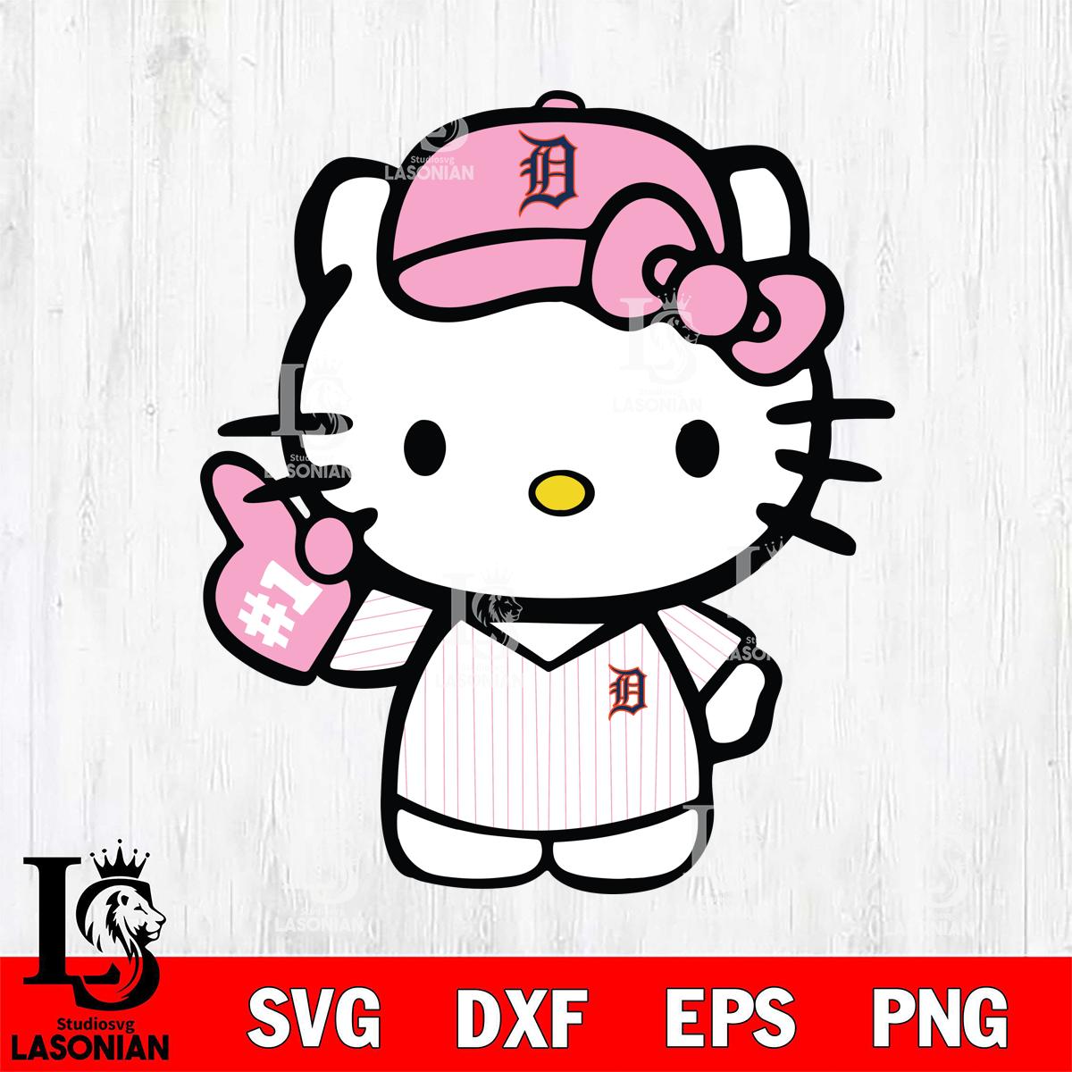 Detroit Tigers Hello Kitty Pink Baseball 10 – lasoniansvg
