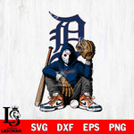 Detroit Tigers MLB Jason Voorhees Halloween SVG Svg Eps Dxf Png File, Digital Download, Instant Download