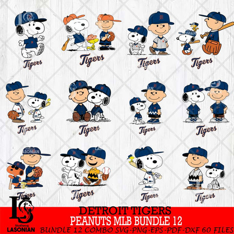 Detroit Tigers Peanuts MLB Bundle 12 Svg Eps Dxf Png File,Bundle MLB File Cut,Digital Download,Instant Download,MLB Svg Files