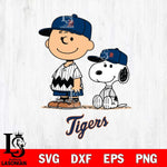 Detroit Tigers Snoopy and Charlie brown Smile Sport Svg Eps Dxf Png File, MLB File Cut,Digital Download,Instant Download,MLB Svg Files