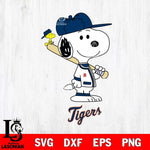 Detroit Tigers Snoopy sport Svg Eps Dxf Png File, MLB File Cut,Digital Download,Instant Download,MLB Svg Files