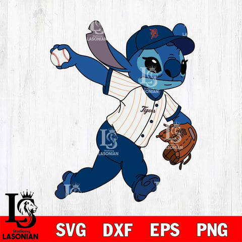 Detroit Tigers Stitch throw the ball SVG DXF EPS PNG FILE, MLB File Cut, Digital Download,Instant Download, Silhouette, Stitch Cricut
