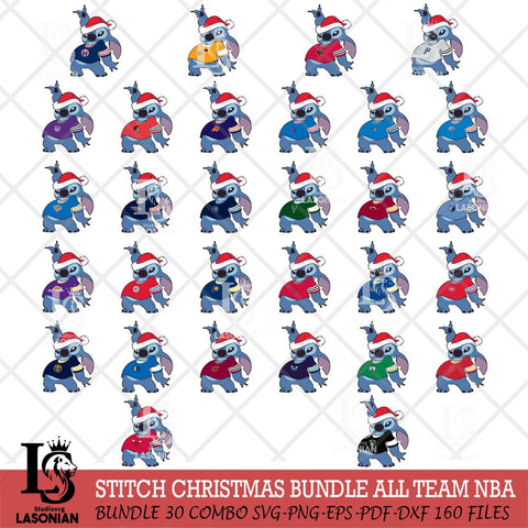 Disney Lilo & Stitch Christmas NBA ALL TEAM SVG DXF EPS PNG file, Cut file cricut, Instant Download