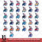 Disney Lilo & Stitch Christmas NFL ALL TEAM Svg Eps Dxf Png File, Digital Download, Instant Download
