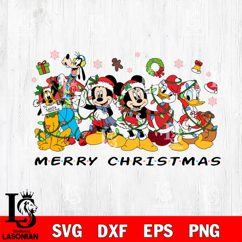 Disney Merry Christmas Svg Eps Dxf Png File,Christmas File Cut ,Digital Download ,Instant Download, Cricut File