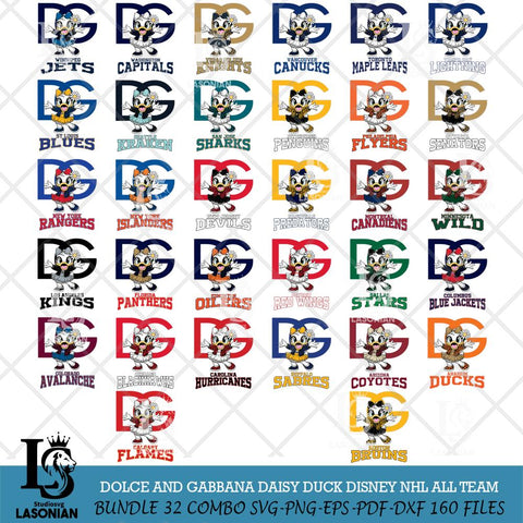 Dolce And Gabbana Daisy Duck Disney NHL Svg Eps Dxf Png File, Digital Download, Instant Download