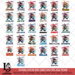 Donal Duck Rad Like Dad NFL SVG DXF EPS PNG FILE, BIG BUNDLE Disney Father day File Cut,Digital Download,Instant Download,Disney Svg Files