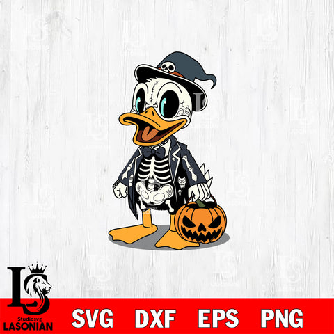 Donald Duck Costume Skeleton SVG DXF EPS PNG FILE, Halloween File Cut, Digital Download,Instant Download, Silhouette,Horror Cricut