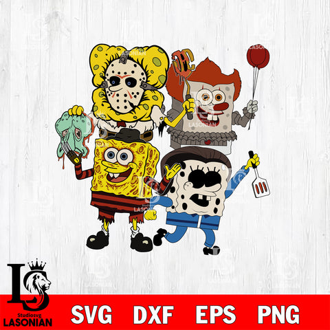 Dripping Sponge Horror Halloween SVG DXF EPS PNG FILE, Digital Download,Instant Download, Silhouette
