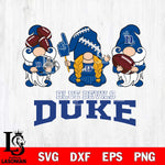 Duke Blue Devils 3 Gnomes Football Svg Eps Dxf Png File, Digital Download, Instant Download
