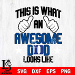 Duke Blue Devils Awesome Dad Looks like Svg Eps Dxf Png File, Digital Download, Instant Download