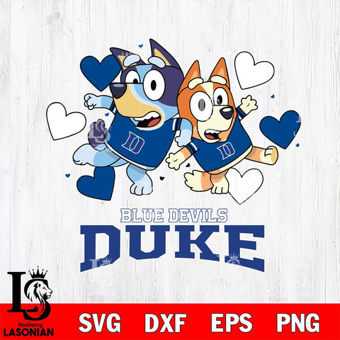Duke Blue Devils Bluey & Bingo 10 Svg Eps Dxf Png File, NCAA svg, Digital Download, Instant Download