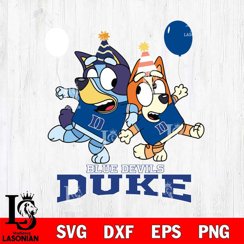 Duke Blue Devils Bluey & Bingo 2 Svg Eps Dxf Png File, NCAA svg, Digital Download, Instant Download