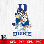 Duke Blue Devils Bluey & Bingo 3 Svg Eps Dxf Png File, NCAA svg, Digital Download, Instant Download