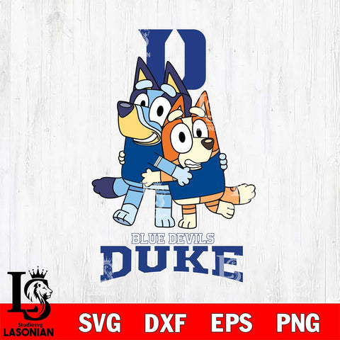 Duke Blue Devils Bluey & Bingo 3 Svg Eps Dxf Png File, NCAA svg, Digital Download, Instant Download