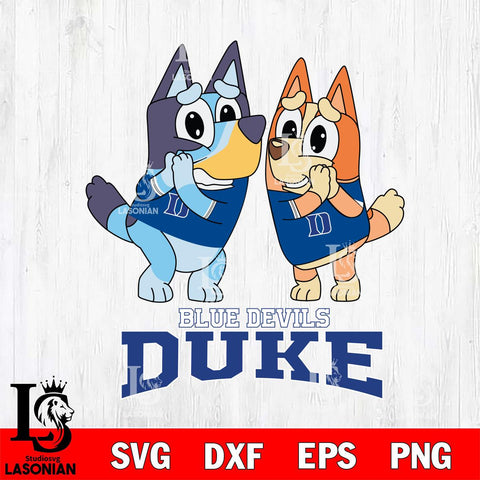 Duke Blue Devils Bluey & Bingo 5 Svg Eps Dxf Png File, NCAA svg, Digital Download, Instant Download