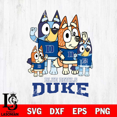 Duke Blue Devils Bluey & Bingo 7 Svg Eps Dxf Png File, NCAA svg, Digital Download, Instant Download