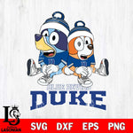 Duke Blue Devils Bluey & Bingo 8 Svg Eps Dxf Png File, NCAA svg, Digital Download, Instant Download
