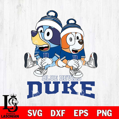 Duke Blue Devils Bluey & Bingo 8 Svg Eps Dxf Png File, NCAA svg, Digital Download, Instant Download