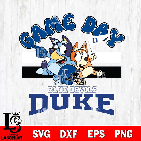 Duke Blue Devils Bluey & Bingo 9 Svg Eps Dxf Png File, NCAA svg, Digital Download, Instant Download