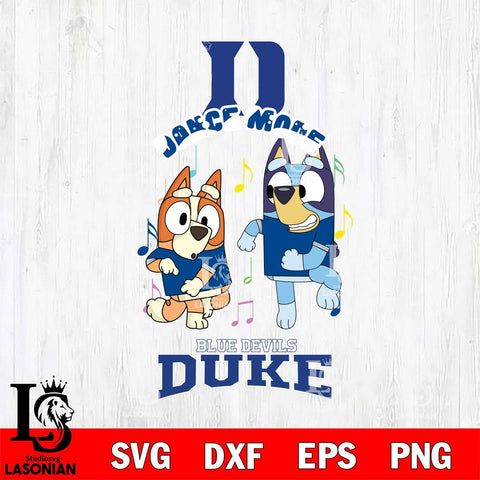 Duke Blue Devils Bluey Bingo Dance Mode Svg Eps Dxf Png File, NCAA svg, Digital Download, Instant Download