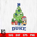 Duke Blue Devils Bluey Chilli Christmas Tree Svg Eps Dxf Png File, Digital Download