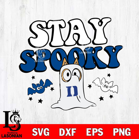 Duke Blue Devils Bluey Halloween Stay Spooky Svg Eps Dxf Png File, Digital Download, Instant Download