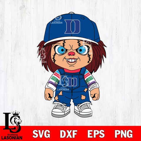 Duke Blue Devils Chucky Football Horror Halloween Svg Eps Dxf Png File, NCAA svg, Digital Download, Instant Download