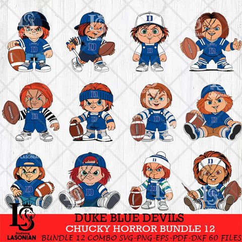 Duke Blue Devils Chucky Horror Bundle 12 SVG Eps Dxf Png File, Bundle NCAA svg, Digital Download, Instant Download