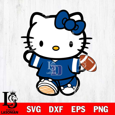 Duke Blue Devils Cute Hello Kitty Football 7 Svg Eps Dxf Png File, NCAA svg, Digital Download, Instant Download