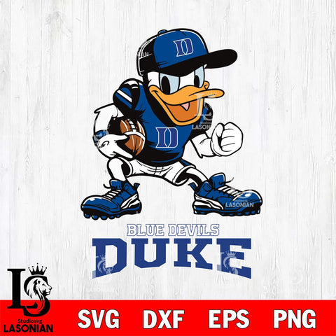 Duke Blue Devils Donal Duck Disney, Svg Eps Dxf Png File, Digital Download