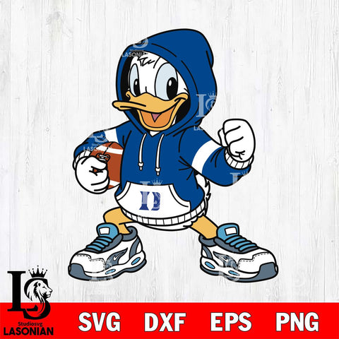 Duke Blue Devils Donald Duck Disney Christmas File Cut, NCAA SVG DXF EPS PNG FILE, Digital Download , Criucut , Silhouette