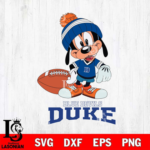 Duke Blue Devils Goofy Football SVG DXF EPS PNG FILE,NCAA svg ,Football Digital Download,Instant Download, Silhouette