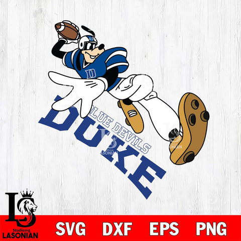 Duke Blue Devils Goofy rugby player SVG DXF EPS PNG FILE,NCAA svg ,Football Digital Download,Instant Download, Silhouette