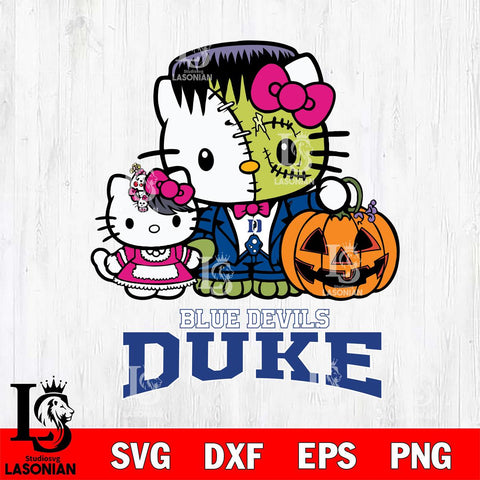 Duke Blue Devils Hello Kitty Horror 10 Svg Eps Dxf Png File, Digital Download