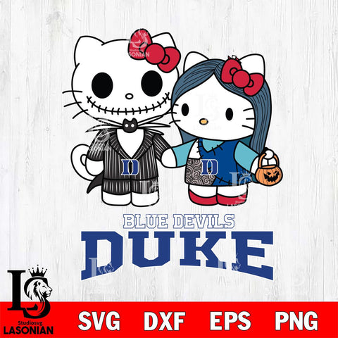 Duke Blue Devils Hello Kitty Horror 11 Svg Eps Dxf Png File, Digital Download