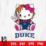 Duke Blue Devils Hello Kitty Horror Svg Eps Dxf Png File, Digital Download