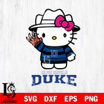 Duke Blue Devils Hello Kitty Horror 6 Svg Eps Dxf Png File, Digital Download