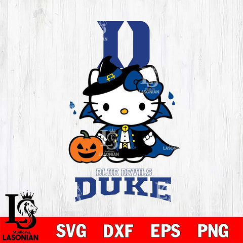 Duke Blue Devils Hello Kitty Horror 9 Svg Eps Dxf Png File, Digital Download