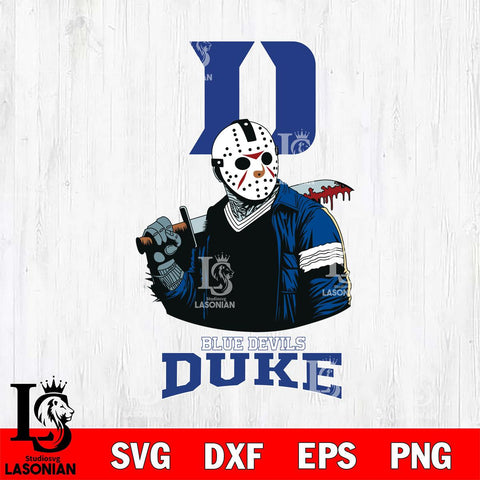 Duke Blue Devils Jason Voorhees 10 Svg Eps Dxf Png File, Digital Download