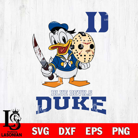 Duke Blue Devils Jason Voorhees 12 Svg Eps Dxf Png File, Digital Download