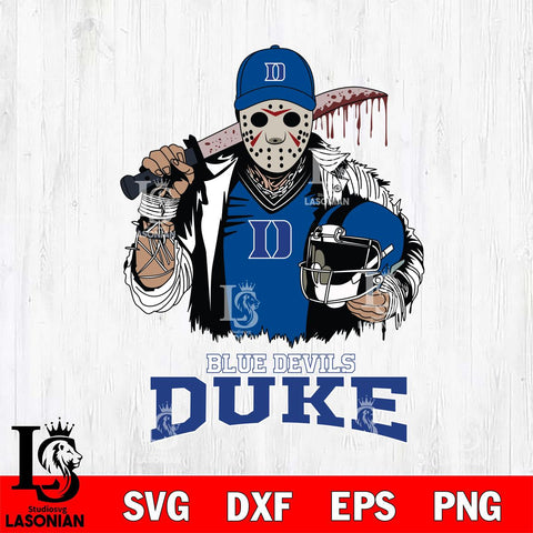 Duke Blue Devils Jason Voorhees 2 Svg Eps Dxf Png File, Digital Download