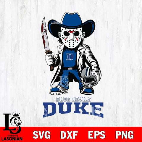 Duke Blue Devils Jason Voorhees 3 Svg Eps Dxf Png File, Digital Download