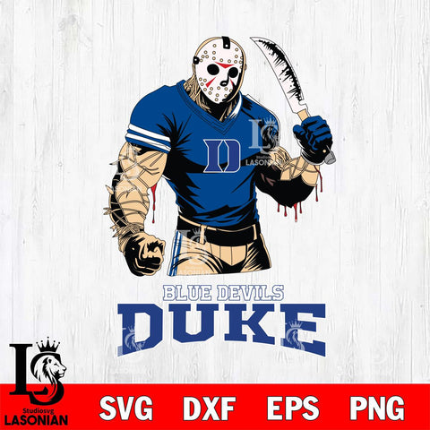 Duke Blue Devils Jason Voorhees Svg Eps Dxf Png File, Digital Download