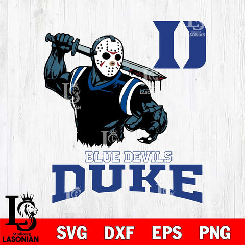 Duke Blue Devils Jason Voorhees 5 Svg Eps Dxf Png File, Digital Download